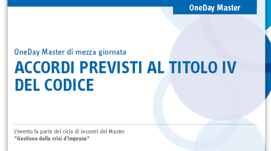 Immagine Accordi previsti al Titolo IV del Codice | Euroconference